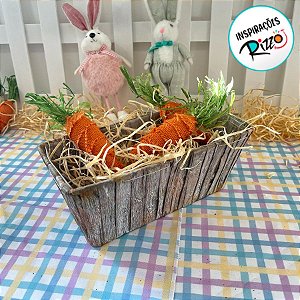 Cesta Decorativa de Aguapé Marrom Retangular  - 25cm - 1 unidade - Cromus - Rizzo