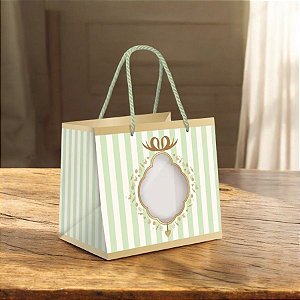 Sacola Premium com Visor Para Caixa Meio Ovo - Quinn Verde - 30x26x14cm - 1 unidade - Cromus - Rizzo