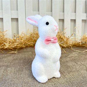 Enfeite Decorativo de Páscoa - Coelho Branco em Pé - 14cm - 1 unidade - Rizzo