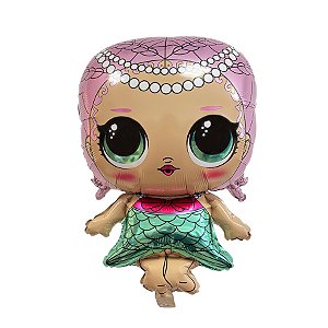 Balão de Festa Microfoil 53cm - Lol Sereia - 10 unidades - Rizzo