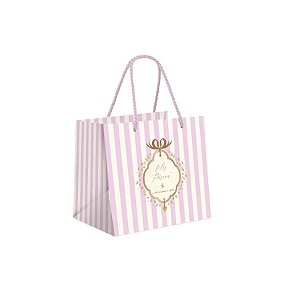 Sacola Premium Para Caixa Meio Ovo - Quinn Lilas - 22x20x14cm - 1 unidade - Cromus - Rizzo