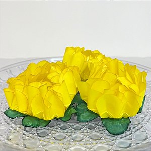 Forminha para Doces Finos - Rosa Maior Cor Amarelo Vivo - 30 unidades - Decora Doces - Rizzo