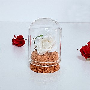 Potinho de Vidro com Tampa de Rolha - 4x3cm - 15ml - 1 unidade - Rizzo