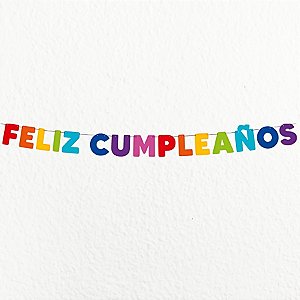Faixa Decorativa - Colorida -  Feliz Cumpleaños - 1,80x15cm - 1 unidade - Regina - Rizzo