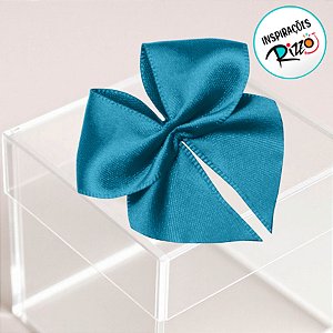 Lacinho de Fita de Cetim Turquesa 38mm - 7,6cm - Cor 213 - 6 unidades - Progresso - Rizzo