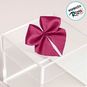 Lacinho de Fita de Cetim Pink 22mm - 5cm - Cor 303 - 12 unidades - Progresso - Rizzo