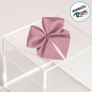 Lacinho de Fita de Cetim Rosa Escuro 22mm - 5cm - Cor 240 - 12 unidades - Progresso - Rizzo