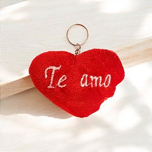 Chaveiro Almofada De Coração - Te Amo - 7x5,5cm - 1 unidade - Rizzo