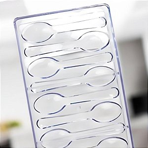 Forma De Plástico - Colher - 27,5x13,5x2cm   - 1 unidade - Silver Festas - Rizzo