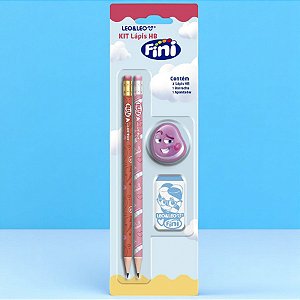 Kit 2 Lapis HB + 1 borracha + 1 apontador  - 4 unidades - Fini - Rizzo