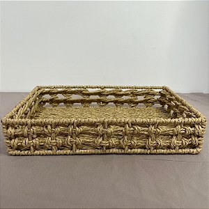 Cesto Decorativo Guatos Natural - Tamanho Pequeno - 32x22x6cm - 1 unidade - Rizzo