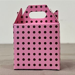 Caixa Quadrada Para Doces - 6,5x6,5x4,5cm - Rosa - 10 unidades - Rizzo