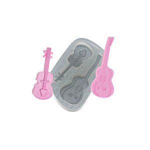 Molde de Silicone Dois Violões - Ref. 521 - 1 unidade - Flexarte - Rizzo