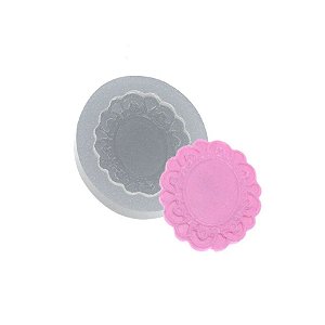 Molde de Silicone Moldura Oval Batna - Ref. 366 - 1 unidade - Flexarte - Rizzo
