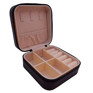 Mini Porta Joias Portátil - Preto - 1 unidade - Rizzo