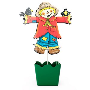 Cachepot de Festa Junina - Espantalho - 26,5x17cm - 1 unidade - Rizzo