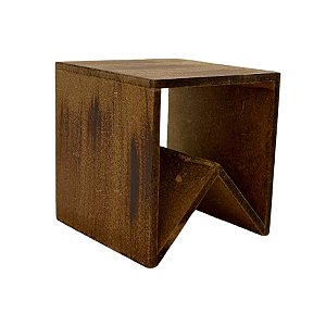 Suporte para Doces em Madeira Natural Bandeirinha Rustica - 16x15,5cm - 1 unidade - Rizzo
