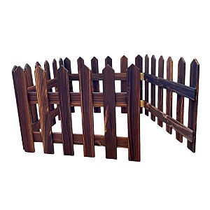 Cerca Decorativa de Madeira Escura - 30x160cm - 1 unidade - Rizzo