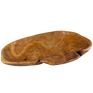 Bandeja de Madeira Rústica Orgânica - 40x26x4cm - 1 unidade - Rizzo