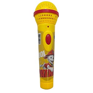 Brinquedo Microfone Patrulha Canina - Amarelo - 17,5cm - 1 unidade - Rizzo