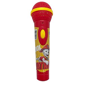 Brinquedo Microfone Patrulha Canina - Vermelho - 17,5cm - 1 unidade - Rizzo