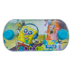 Mini Brinquedo Jogo Argola de Mão Bob Esponja - Azul - 1 unidade - Rizzo