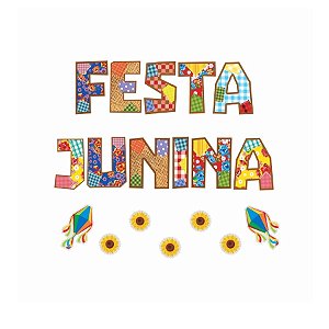 Painel Cartonado Letreiro Festa Junina  - 18 unidades - Piffer - Rizzo