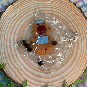 Mini Squish De Capivara Com Camêra - Azul - 10cm - 1 unidade - Rizzo