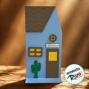 Escola em MDF De Festa Junina - 12,5x25cm - 1 unidade - Rizzo