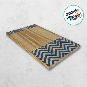 Tábua De Madeira - Festa Junina Azul Grande - 18,5x30cm - 1 unidade - Cromus - Rizzo