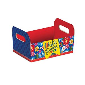 Caixote De Papel Cartão - Arraiá Bão Demais De Festa Junina - 1 unidade - Cromus - Rizzo