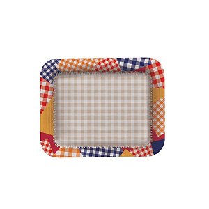 Bandeja Laminada R5 De Festa Junina - Xadrez - 40x30cm - 1 unidade - Cromus - Rizzo