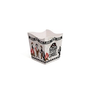 Cachepot Festa Junina - Cordel - 9,5x9,5x9,5cm - 8 unidades - Cromus - Rizzo