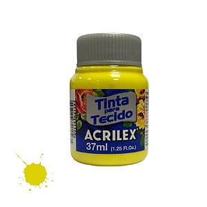 Tinta Para Tecido 37ml - Amarelo Limão - 1 unidade - Acrilex - Rizzo