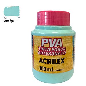 Tinta Fosca Artesanato PVA 100ml - Verde Água - 1 unidade - Acrilex - Rizzo