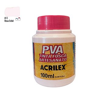 Tinta Fosca Artesanato PVA 100ml - Rosa Bebê - 1 unidade - Acrilex - Rizzo
