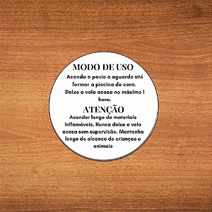 Adesivo Redondo Cuidados Com a Vela - 3x3cm - 50 Unidades - 50 unidades - Stickr - Rizzo