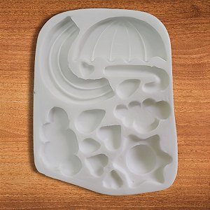 Molde De Silicone Chuva de Amor - Ref. 1630 - 1 unidades - Mazulli  - Rizzo