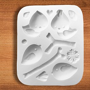 Molde De Silicone Kit Passárinhos - Ref.1385 - 1 unidades - Mazulli  - Rizzo