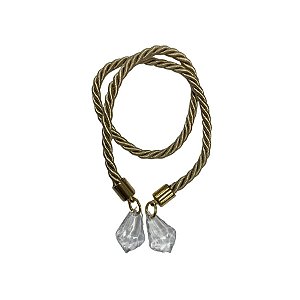 Cordão Decorativo Com Pingente Pião - Caqui Com Ouro - 33,5cm - 1 unidade - Rizzo