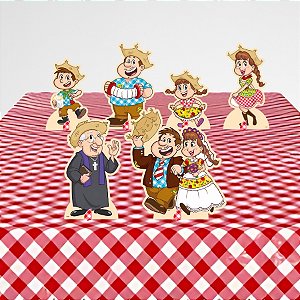 Decoração De Mesa Festa Junina Família Caipira - 23cm - 5 unidades - Regina - Rizzo