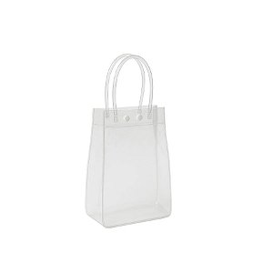 Sacola Transparente Botão - 20x7x25cm - 12 unidades - Rizzo
