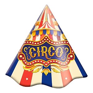Chapéu de Aniversário - Circo - 13,5x17,5cm - 8 unidades - Rizzo