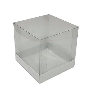 Caixa Para Mini Bolo G Base Branca - 15x15x15cm - 4 unidades - CAC - Rizzo