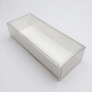 Caixa Retangular Acetato 69 - Fundo Branco - 23,5x8,5x4,5cm - 20 unidades - CAC - Rizzo