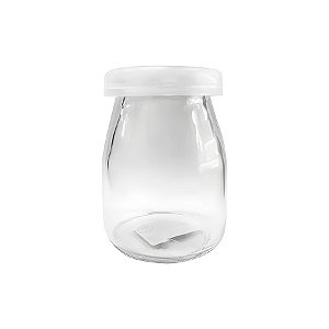 Pote de Vidro com Tampa de Plástico Transparente - 100ml - 7x5cm - 1 unidade - Rizzo