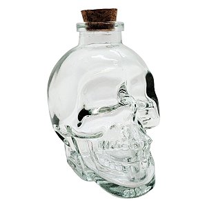 Frasco Transparente de Vidro - Caveira Transparente -  100ml - 1 unidade - Rizzo