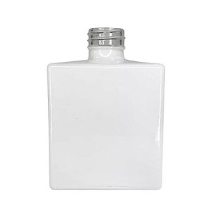 Frasco para Perfumaria de Vidro - Liverpool Quadrado Branco - 50ml - 1 unidade - Rizzo