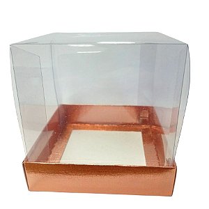 Caixa Mini Bolo GG (10cm x 10cm x 10cm) Rose Texturizado - 10 unidades - Assk - Rizzo