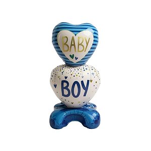 Balão De Festa Micro Foil 72x53cm - Azul - Baby Boy  - 1 unidade - Rizzo